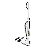 Polti Forzaspira Light & Clean Escoba eléctrica con Cable sin Bolsa, tecnología ciclónica, Filtro HEPA, Cepillo con Luces, estacionamiento Vertical, Blanco/Gris