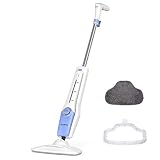 Mopa Vapor, 1800W Cortada Limpiador a Vapor, Tanque de Agua 450ml, 20s Calentamiento Rápido, Puede Matar el 99,99% de Las Bacterias sin el Uso de Productos Químicos, Adecuado para Suelos/Mármol/Manta