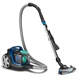 Philips Aspirador sin bolsa FC9552/09 - Aspirador sin bolsa con tecnología PowerCyclone 7, 900W, filtro de alergias, cepillo multiuso 3-en-1, diseño compacto y ligero, azul
