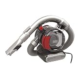 Black+Decker PD1200AV Aspirador de Mano para Coche, Ciclónico, Tubo Flexible, Adaptador para Mechero, 12 V, Rojo y Gris